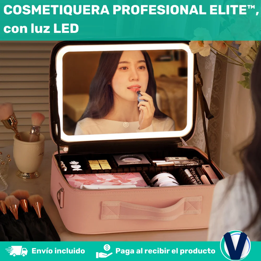 COSMETIQUERA PROFESIONAL ELITE™, con luz LED